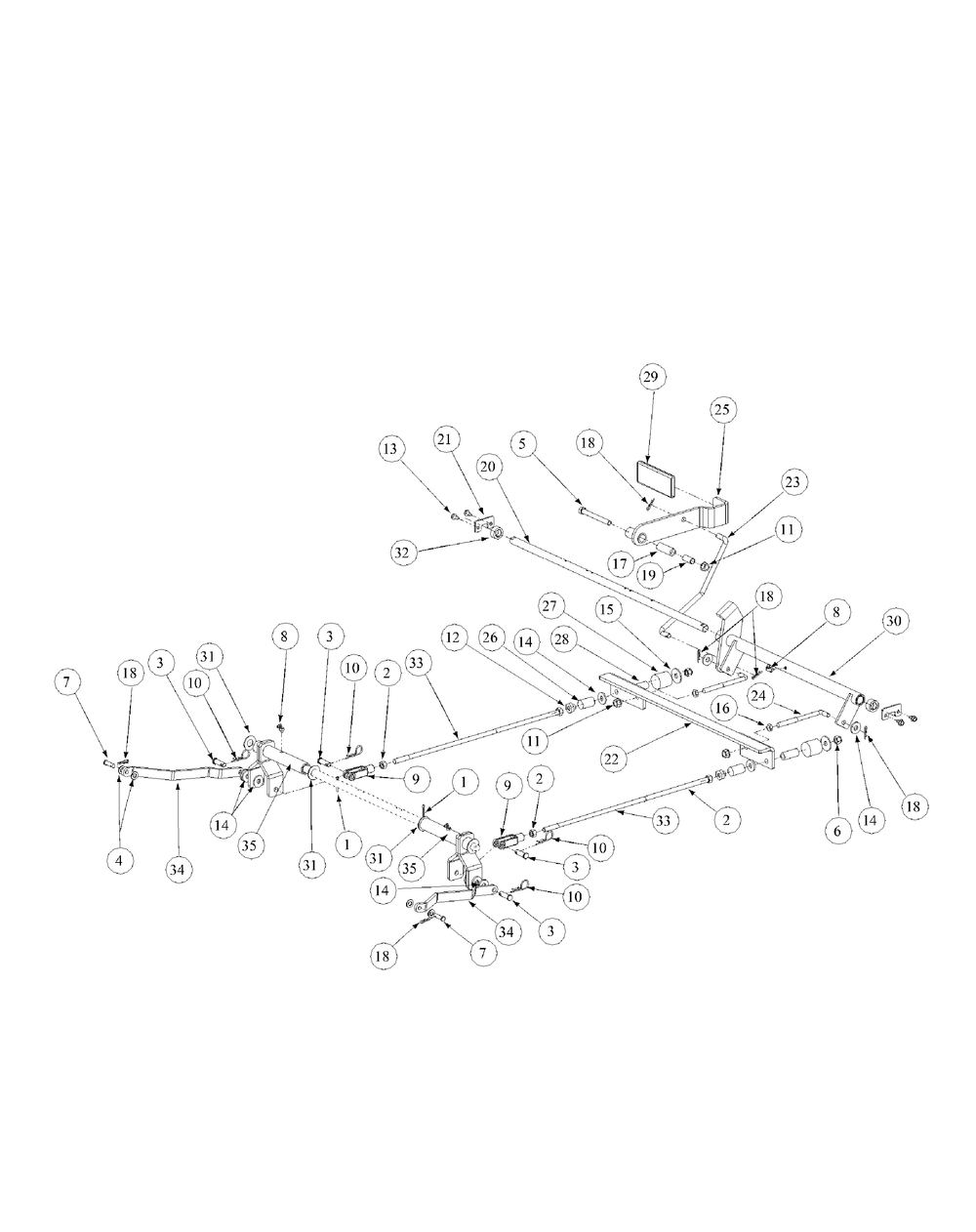 Brake Assembly Diagram and Parts List for M60-KH 53AB5BAX150-25-HP Cub Cadet Lawn Tractor